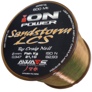 600-Meter Angelschnur monofil Nylon AWA SHIMA ION POWER LCS SANDSTORM