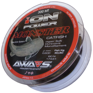 300-Meter Wels Angelschnur monofil Nylon AWA SHIMA ION POWER MONSTER