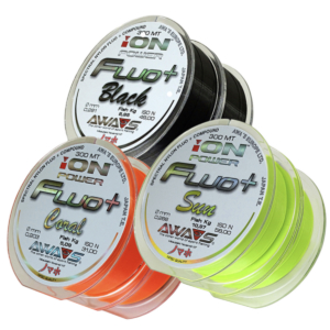 600-Meter Karpfen monofile Angelschnur Awa Shima ION POWER Fluo+ 3 Farben