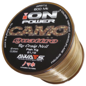 600-Meter Angelschnur monofil Nylon AWA SHIMA ION POWER CAMO QUATTRO