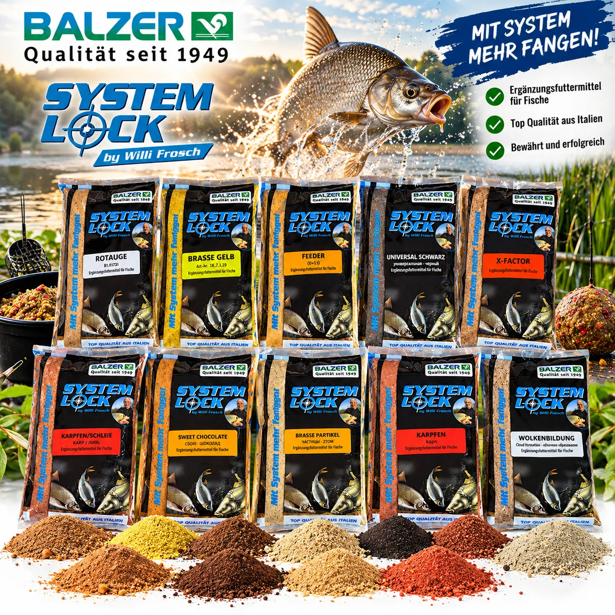Balzer SYSTEM LOCK 1 kg Karpfenfutter