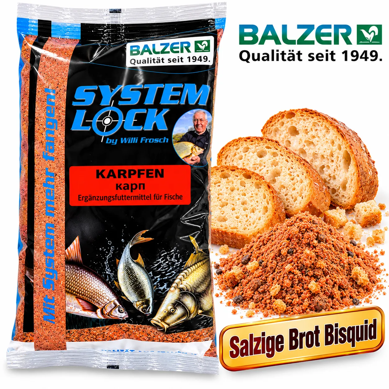 Karfen-Salzige Brot-Bisquid